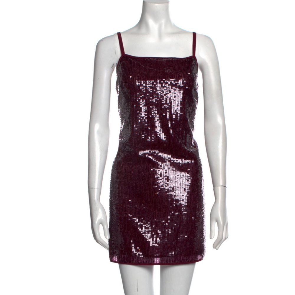 STAUD Sequin Mini Dress sz 10 - Picture 3 of 16